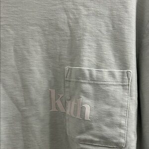 Kith light blue/Gray Pocket Long Sleeve Tee